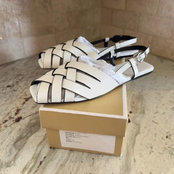 Michael Kors White Slingback Sandals., Size 10 - Picture 4 of 9